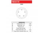 Δισκόπλακα Πίσω BMW R1250 GS / R1250 RT / R1250 RS / R1250 R / R1300 GS FMD0473R Ferodo